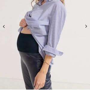 Hatch Leather Black Leggings